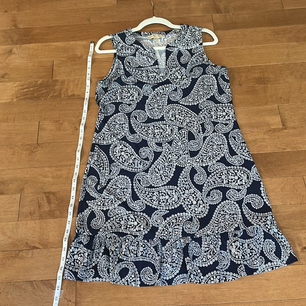 Michael Kors Navy and White Paisley Dress Size M - Picture 4 of 4